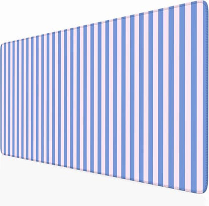 Blue Pink Striped Desk Mat Cute Pastel XXL Large Gaming Mouse Pad Desk Pad Kawaii Aesthetic Home Office Decor Cozy Keyboard Laptop Computer Mat - color: A6- Blue Pink