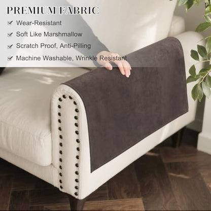 Couch Arm Covers Sofa Arm Covers Set of 2, Waterproof Couch Cover Armchair Cover for Recliner, Non Slip Sofa Headrest Covers Armrest Cover Couch Slipcover Protector, Coffee - color: Coffee