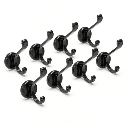 Ant Mag Magnetic Hooks Heavy Duty 140lbs Neodymium Magnet Metal Wall Hooks for Hanging Coats Robes Backpacks Bags Hats Keys Mugs Cups Towels 8 Pack - size: D1.65in Style1 8 Pack
