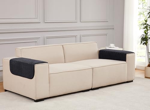 Sofa Armrest Cover Couch Arm Cover Armchair Covers, 2pcs Anti-Slip Couch Arm Protectors Sofa Arm Covers (Black, 18x26x2pcs) - color: Black, size: 18x26 inch (2 pcs)