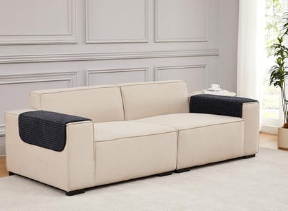 Sofa Armrest Cover Couch Arm Cover Armchair Covers, 2pcs Anti-Slip Couch Arm Protectors Sofa Arm Covers (Black, 18x26x2pcs) - color: Black, size: 18x26 inch (2 pcs)
