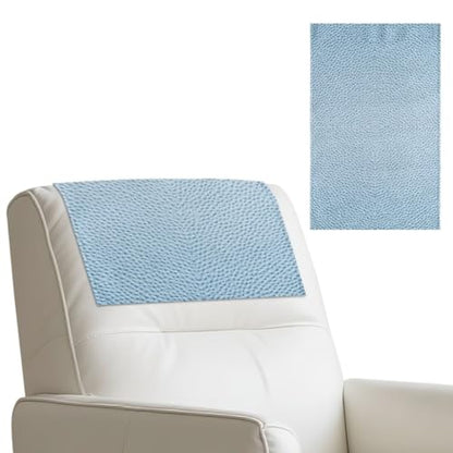 Blue Recliner Chair Covers for Headrest, Hair Oil Resistant Recliner Headrest Covers, Stretch Leather Couch Cover, Dust-Proof Furniture Protector, 2 Packs - color: Blue