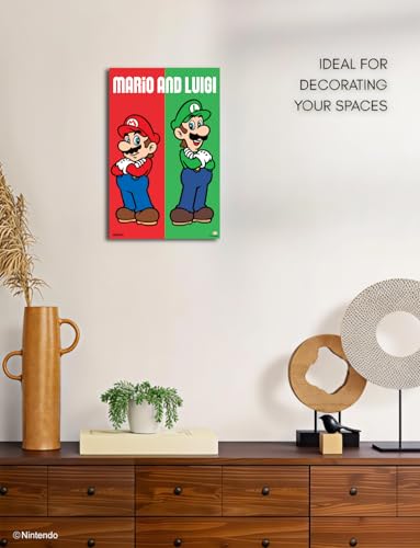 Pyramid America Super Mario Poster - Mario & Luigi Poster - 11 x 17 inch Video Game Room Decor for Boys Room Office & Gamers – Nintendo Decorations for Bedroom
