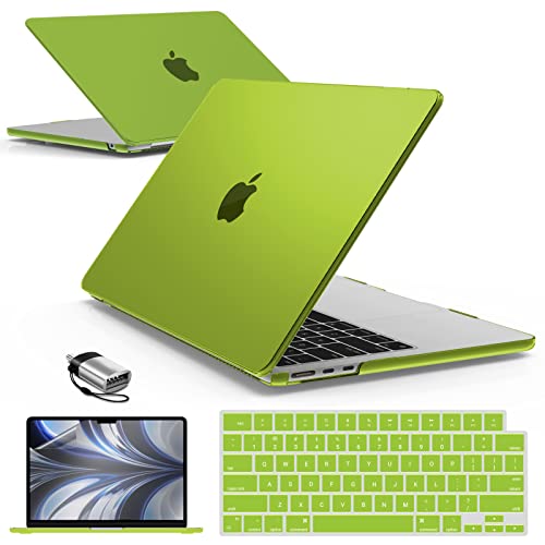 IBENZER Compatible with MacBook Air 13 inch Case M5 2026 M4 2025 M3 M2 2024-2022 A3449 A3240 A3113 A2681,HardShellCase&KeyboardCover ScreenFilm Type-C for Mac air 13.6", Avocado, KK-AVGN+2TC - color: Avocado Green