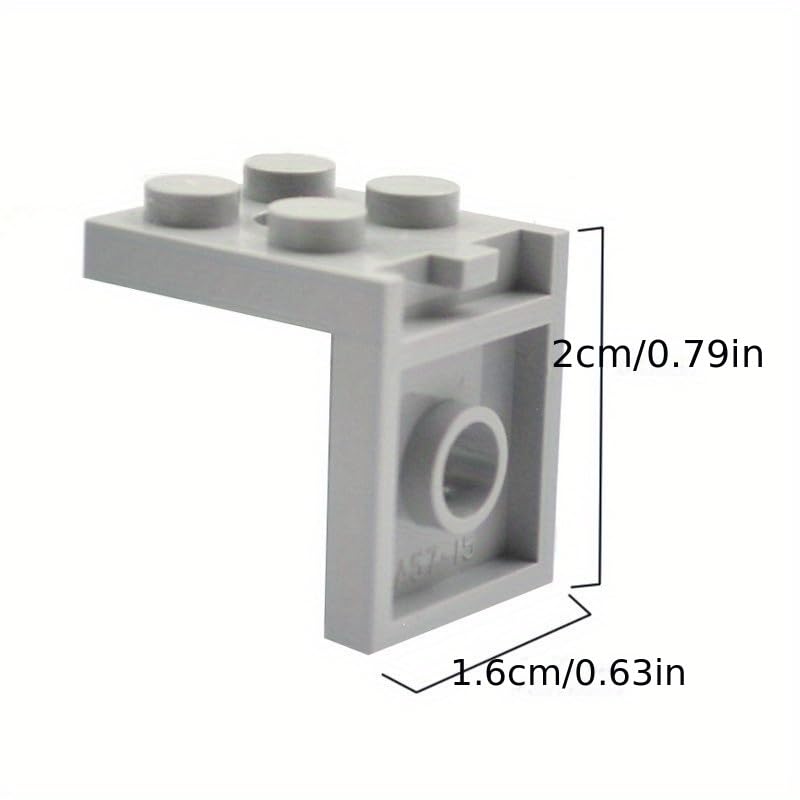 Display Stand for Mini Figure, 100 Piece Classic Trans-Clear Bracket Plate Bulk, Compatible with Lego Parts and Pieces - color: Clear