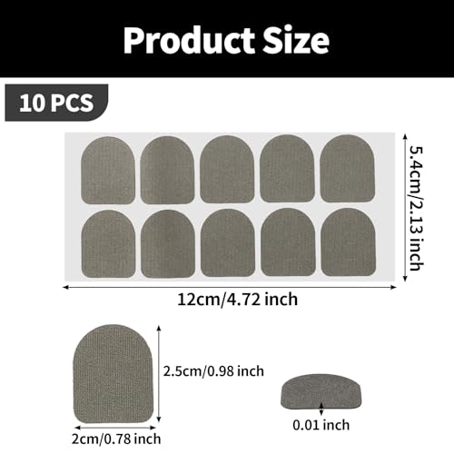 Ultra-Thin Touch Screen Stickers for Gloves, Motorcycle Gloves Touchscreen Stickers, Sensitive Mobile Gaming Accessories for PUBG Call of Duty Mobile Legends, Pack of 10 - size: Pack of 10