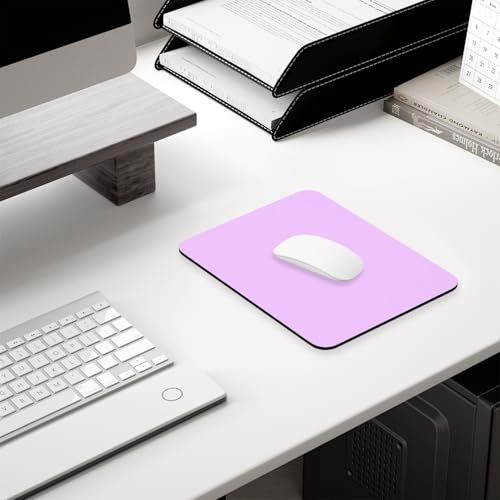 Hsurbtra Mouse Pad, Premium-Textured Square Mousepad 7 x 9 Inch, Thick 3 mm Anti-Slip Waterproof Rubber Pretty Cute Computer Mat for Office Gaming Laptop Women Kids Vanilla Purple - color: Vanilla Purple, size: Square Mousepad (7" x 9")