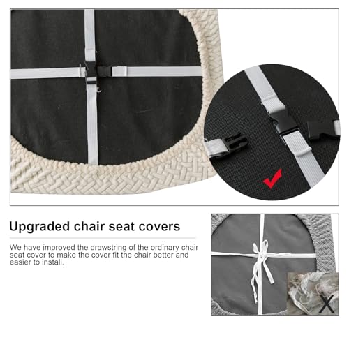 Genina Seat Covers for Dining Room Chair Seat Slipcovers Kitchen Chair Covers (Beige, 2 Pcs) - color: Beige, size: 2 PCS