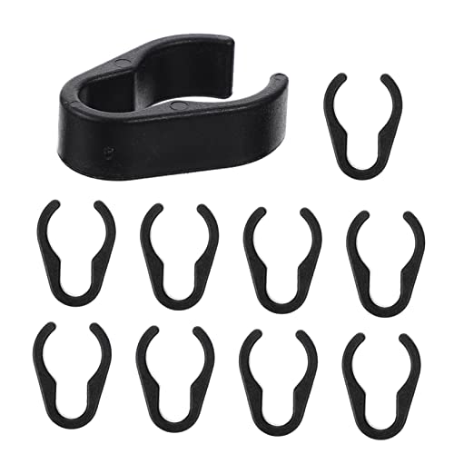 10Pcs Microphone Cable Clip, Plastic Mic Pole Wire Clips for Mic with an Inner Diameter of 15-20mm / 0.6-0.8in