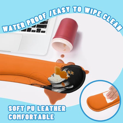 Anime Girl Aesthetic Desk Mat Set Minimal Line Art Portrait Mouse Pad with Wrist Rest 4in1 Desk Mat for Desktop Ergonomic Computer Desk Arm Wrist Anti-Slip Computer Mouse Pad Home Office Gaming - color: Anime Girl Aesthetic