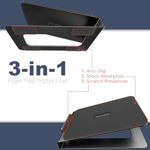 Desk Speaker Stands for Most Bookshelf Speakers,22 lbs Capacity, 16° Tilt Angle Speaker Risers with Anti-Vibration Pads,Compact for 3"-4" Studio Monitors,Space-Saving Stands for PC Speakers,Black - size: Height: 2.87"