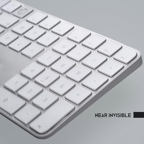 Keyboard Cover Skin Compatible with 2024 Magic Keyboard and Numeric Keypad A3119 MXK73LL/A, Ultra-Thin Apple Magic Keyboard TPU Protector - Transparent - size: Magic Keyboard with Numeric Keypad