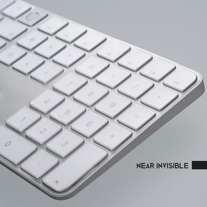 Keyboard Cover Skin Compatible with 2024 Magic Keyboard and Numeric Keypad A3119 MXK73LL/A, Ultra-Thin Apple Magic Keyboard TPU Protector - Transparent - size: Magic Keyboard with Numeric Keypad