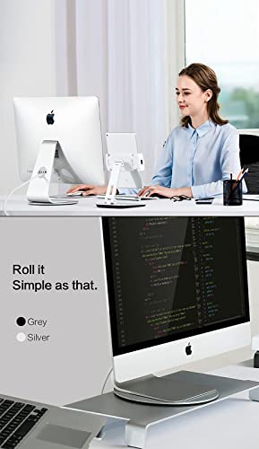 360° Rotation Monitor Stand, Grey Aluminum Alloy, Wide Compatibility for iMac, Laptop, Potted Plants, Arts & Crafts and More - color: Grey