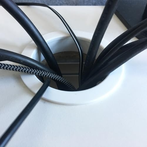uxcell 2" Plastic Desk Wire Cord Cable Grommets Hole Cover, 10Pcs Dark Brown