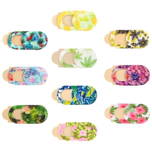 10-Pack Laptop Camera Cover Slide Cute – Ultra Thin Floral Webcam Cover for iPhone, iPad, MacBook, Laptop, PC & Tablet – Privacy Protection Slider