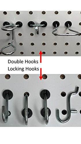 Pegboard Peg Locks 50PCS (1/8 inch, Black) - color: Black, size: 1/8 Inch