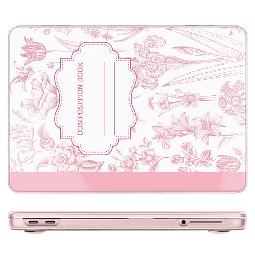 DONGKE Compatible with MacBook Neo 13 Inch Case 2026 A3404 A18 Pro chip & Touch ID, Plastic Hard Shell with Keyboard Cover, Screen Protector & Dust Plugs, Blush Composition Book - color: Blush Composition Book
