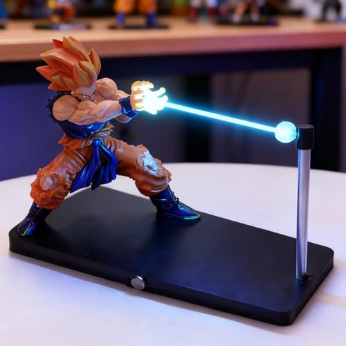 Doku Lamp Magnetic Super Saiyan lamp with LED Lighting Effect, Rechargeable, Dimmable Touch Control, As Gifts, Anime Desk lamp, Room Decoration and Anime Fan Collection