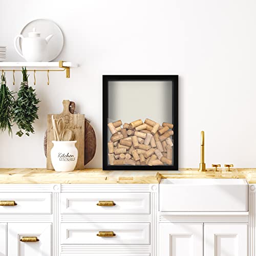 Americanflat 11x14 Shadow Box Frame with Shatter-Resistant Glass - Silhouette Collection - Large Shadow Box Display Case for Tabletop and Wall Display - Black with Soft Felt Back - color: Black, size: 11x14