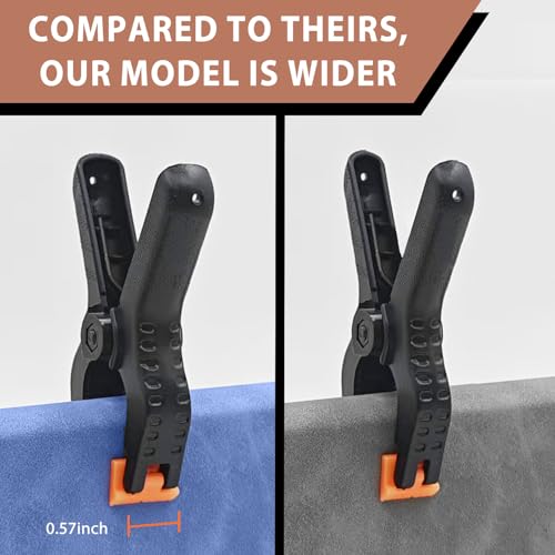 16 Pack Small Spring Clamps, 3.5 Inch Heavy Duty Clamps Plastic Clips | Backdrop Clips for Balloon Arch Backdrop, Craft, Woodworking, Photography, Durable Nylon Plastic Firmly Performance