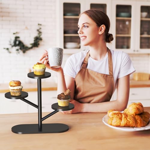NiHome Tree-Shaped Bamboo Display Stand for LEGO Botanical Collection Sets, Multi-Tier Showcase Figurine Display Shelf Riser for Collectibles and Room Decor, Perfume Riser Holder, Tabletop Plant Stand