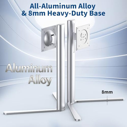 Aluminum Monitor Stand with Spring-Adjustable Height, Vesa Mount with Full Tilt, Swivel & Rotation, Only for 4.8-7.8LB Monitor Weight Range - size: Only for 4.8-7.8LB Monitor