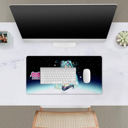 Head Case Designs Officially Licensed Hatsune Miku Night Sky Graphics 23.62 x 11.81 x 0.12 inches (600 x 300 mm) - L Gaming Office Desk PC Keyboard Mouse Mat Pad - color: Night Sky, size: 23.6" x 11.8"