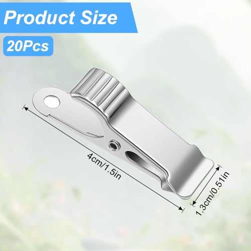 20 Pcs Stainless Steel small spring clamps - Small Metal Clips Spring Mini Clamps for Crafts Baking Backdrop Hanging Office Paper Lights