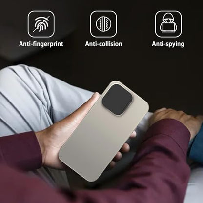 Front Camera Cover Compatible for iPhone 15 Pro/15 Pro Max with Rear Lens Cover,Protect Privacy and Security But Not Affect Facial Recognition（2Pack-2025 Updated Version - size: 15 Pro/X15 Pro Max