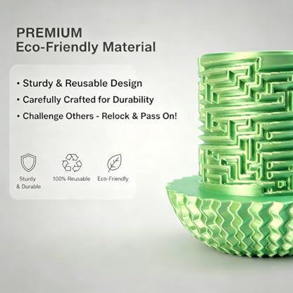 Maze Puzzle Box for Cash Gift, Money Holder Gift Box | Maze puzzle, hidden cash compartment, money gift, birthday anniversary, brain teaser, surprise holder gift for teens & adults - color: Yellow-green