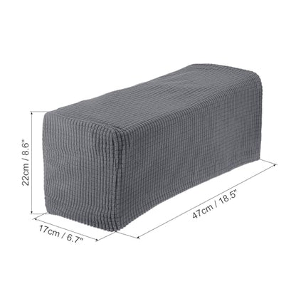 uxcell 2pcs Stretch Armrest Covers for Chairs/Sofas, Couch Arm Covers with Twist Pin, Furniture Protector Slipcovers Light Grey - color: Light Grey