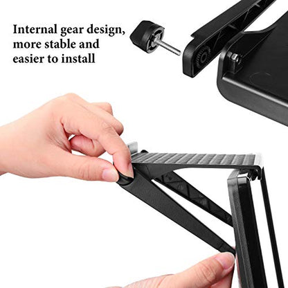 Blulu 2 Pieces TV Top Shelf Adjustable Screen Shelf TV Monitor Top Bracket for Cellphone Stand, Media Boxes, Game Console, Router and Home(8.5 x 4.5 Inch,Black) - size: 8.5 x 4.5 Inch