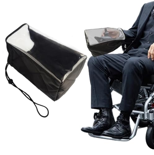 Power Wheelchair Joystick Protector Cover, 10x5Inch Waterproof Electric Wheelchair Control Panel Cover, Universal Controller Handle Cap (Black)