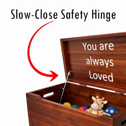 Personalized Engraved Mahogany Wooden Storage Chest - Fully Assembled - color: Mahogany-Engraved