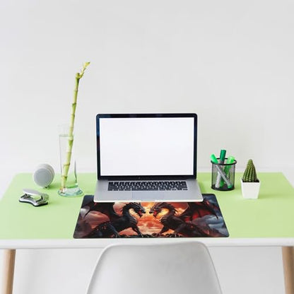 Dragon Desk Mat Large Mouse Pad Gaming Mousepad 31.5 x 15.8 in | Desk Pad for Keyboard and Mouse, Large Non-Slip Rubber Base Mousepad Desk Mat with Stitched Edges for Gaming Office - color: Dragon