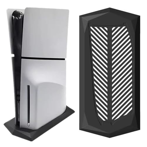 Vertical Stand for PS5 Slim Disc Edition Console with Built-in Cooling Vents and Non-Slip Feet, Not for PS5/PS5 Pro (Black)