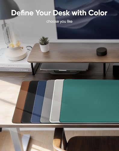 Reniteco Waterproof Large Gaming Mouse Pad with Durable Stitched Edges, Non-Slip Rubber Base, Grainy Jacquard Mouse Mat Desk Pad for Home Office Gaming, 35.4''x15.7''x0.12'', Matte Gray - color: Matte Gray, size: 35.4''x15.7''x0.12"