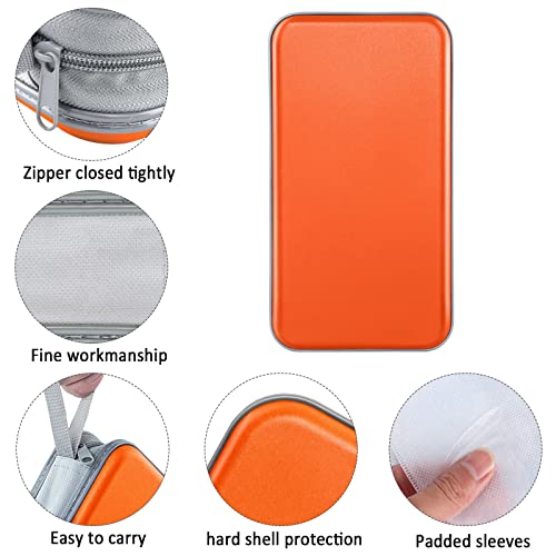 Siveit CD Case Holder, 80 Capacity CD/DVD Case Holders Wallet Hard Plastic CD DVD Disc Cases Storage Binder for Car Home Office Travel (Orange) - color: Orange