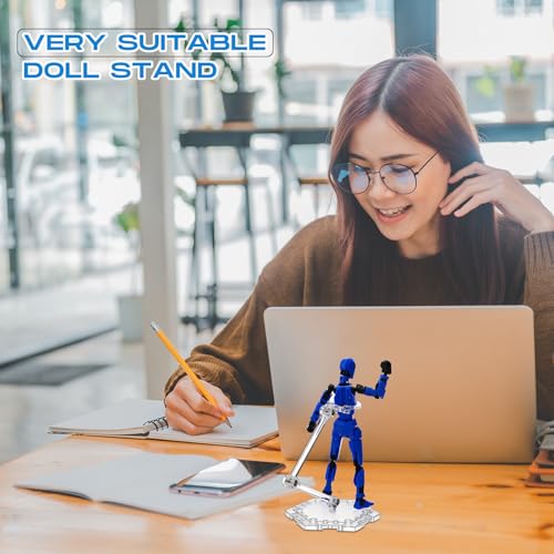 Colingmill 12 Pack Action Figure Stand Assembly Action Figure Display Holder Base Doll Model Support Stand Compatible with Hg/rg 1/144 with Screwdriver, 6.3 Inch - style: Hexagon