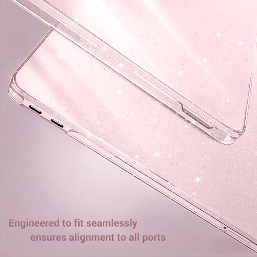 MOSISO Sparkly Glitter Case Compatible with MacBook Neo Case 13 inch 2026 Release Model A3404 with A18 Pro Chip, Crack-Resistant Protective Hard Shell Case&Keyboard Cover&ScreenFilm&Pouch, Blush - color: Blush
