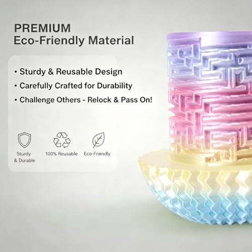 Maze Puzzle Box for Cash Gift, Money Holder Gift Box | Maze puzzle, hidden cash compartment, money gift, birthday anniversary, brain teaser, surprise holder gift for teens & adults - color: Rainbow Color