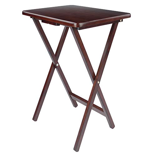 Winsome Alex Set of 2 Foldable Snack Tables, Easy to Store Small Portable Fold Up Table Set for Kitchen, Living Room TV Dining, Crafts, Puzzles, Work From Home - size: 4 - Tables