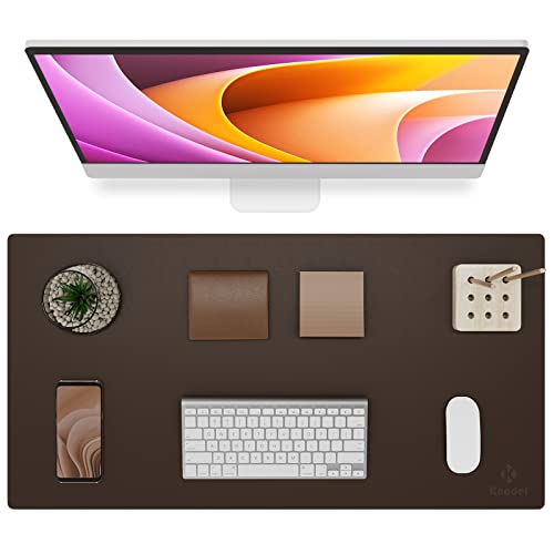 K KNODEL Non-Slip Desk Mat, Desk Pad, Desk Blotter, Desktop Mat for Desk, Large Desk Protector, Office Computer and Laptop Mat for Desk (31.5"x15.7", Brown) - color: Dark Brown, size: 31.5"x15.7"