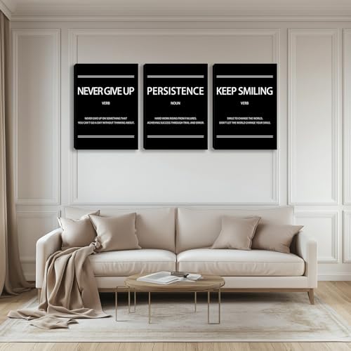 Motivational Wall Decor Paintings Inspirational Office Wall Decor Posters Prints 3 Pieces Bedroom Decor Living Room Office Canvas Picture Wall Painting Home Decoration Framed Artwork (36''W x 16''H) - color: Decor-26, size: 12 x 16 inch x 3pcs