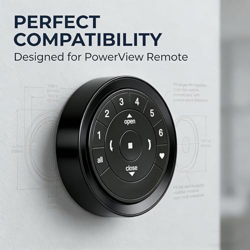 Wall Mount Holder for Hunter Douglas PowerView Remote Control Gen 2 & Gen 3– Surface Mount Bracket Station Only (Black)