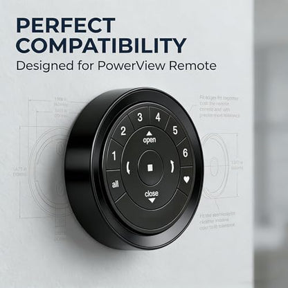 Wall Mount Holder for Hunter Douglas PowerView Remote Control Gen 2 & Gen 3– Surface Mount Bracket Station Only (Black)