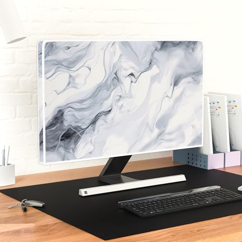 Waterproof Television Cover 32 Inch Anti-Static Dustproof Protective Full Body Cover for TV Screen Sleeve Compatible with Television LED LCD OLED TVs，Incanus Marble Design - color: Incanus, size: 32 Inch