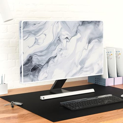 Waterproof Television Cover 32 Inch Anti-Static Dustproof Protective Full Body Cover for TV Screen Sleeve Compatible with Television LED LCD OLED TVs，Incanus Marble Design - color: Incanus, size: 32 Inch