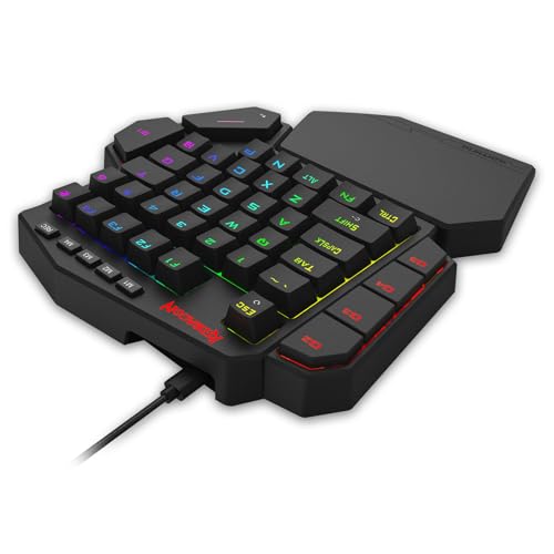 Redragon K585 HE Rapid Trigger Gaming Keyboard, 8K Wired One-Handed Mechanical Keyboard w/Next-Gen UltraMag 100% POM Silky Magnetic Switch, Dual-Module Floating Structure Design, Detachable Wrist Rest - color: Black K585, size: UltraMag Magnetic Switch